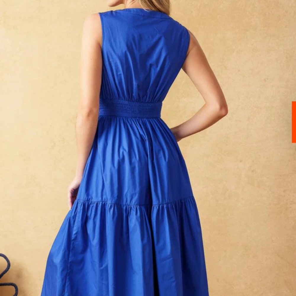 Flying Tomato Mystic Mirage Woven Midi Dress Blue New - Picture 8 of 13